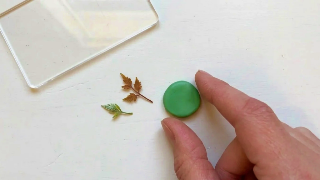 Silver Clay Plant Pendant 1