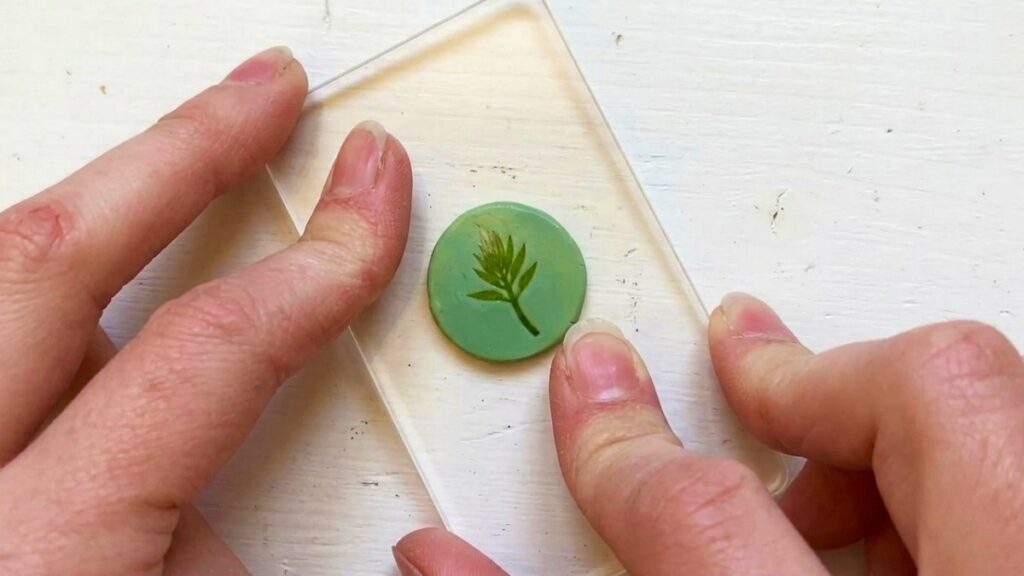 Silver Clay Plant Pendant 2
