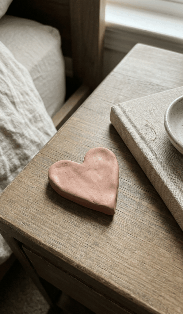 Small Modern Clay Heart Decor