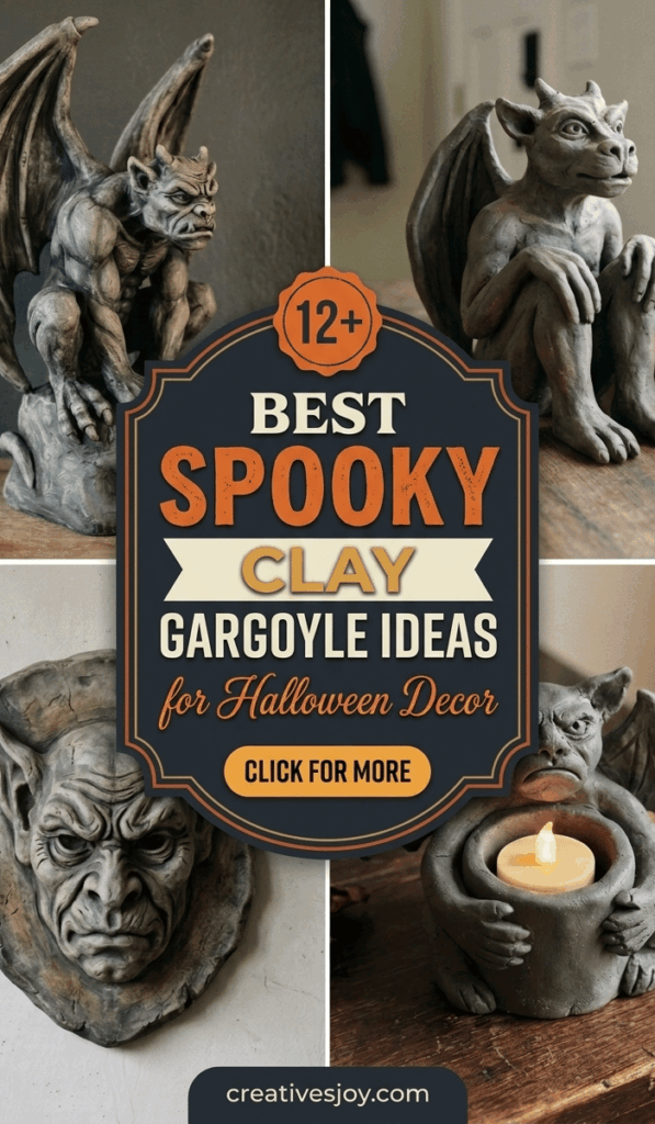 Spooky Clay Gargoyle Ideas for Halloween Decor