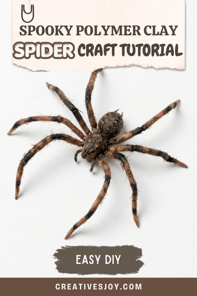 Spooky Polymer Clay Spider Craft Tutorial