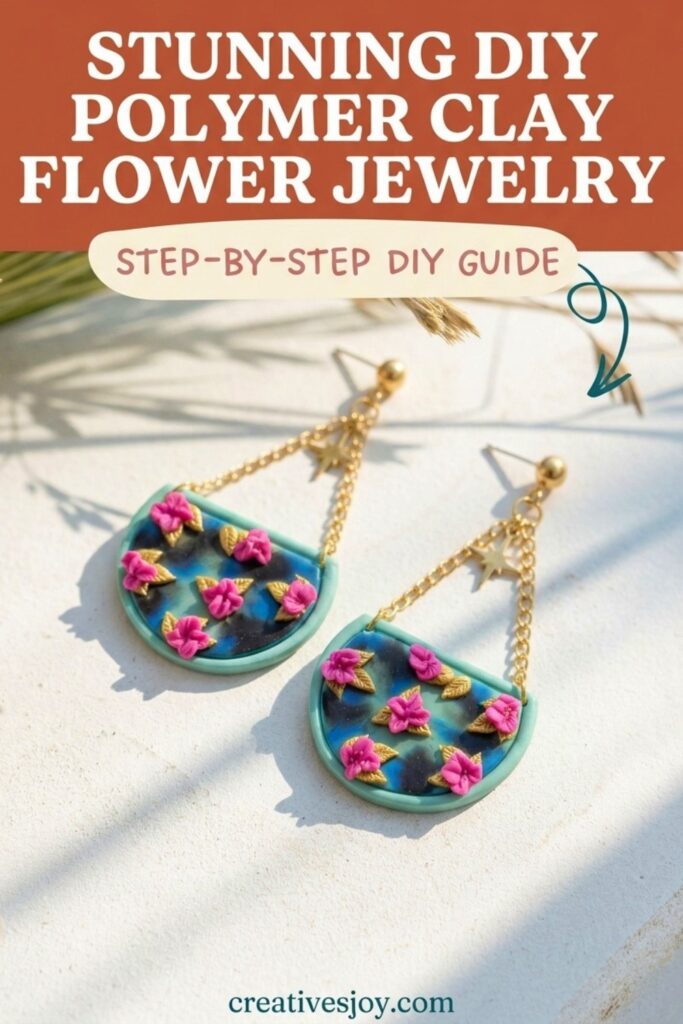 Stunning DIY Polymer Clay Flower Jewelry