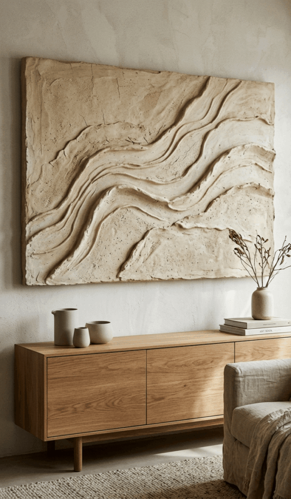 Textured Clay Wall Sculpture Ideas