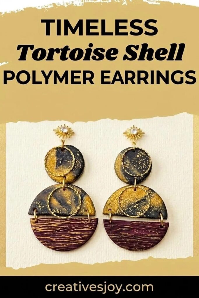 Timeless Tortoise Shell Polymer Earrings