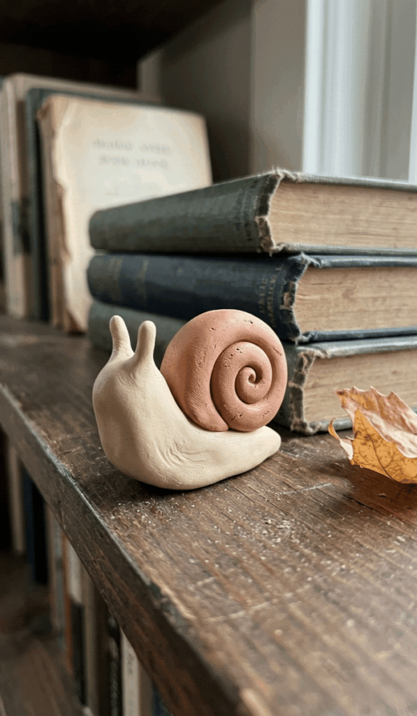 Tiny Clay Snail Decorative Figurine
