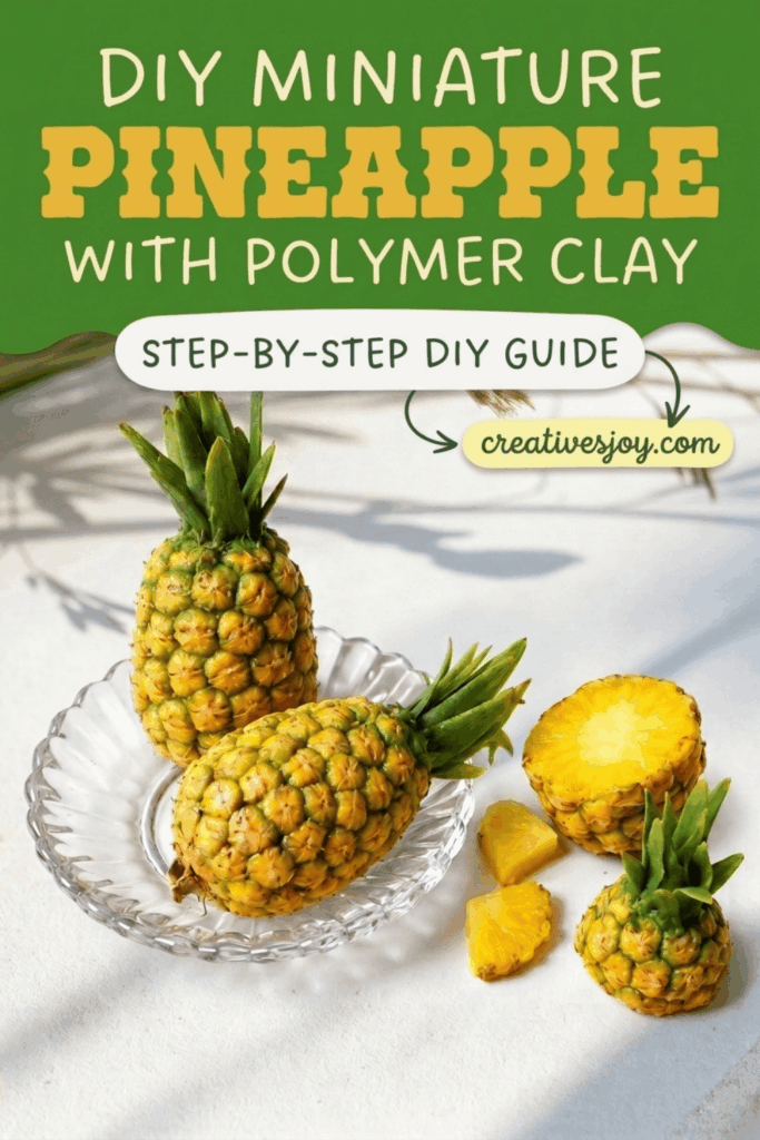 Tiny Pineapple Magic Polymer Clay Tutorial