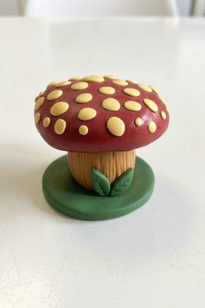 Toadstool with Polymer Clay Final Image