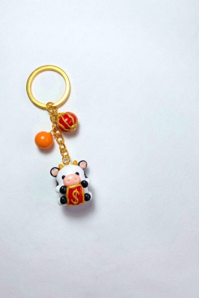 Unique Polymer Clay Keychain Final Image